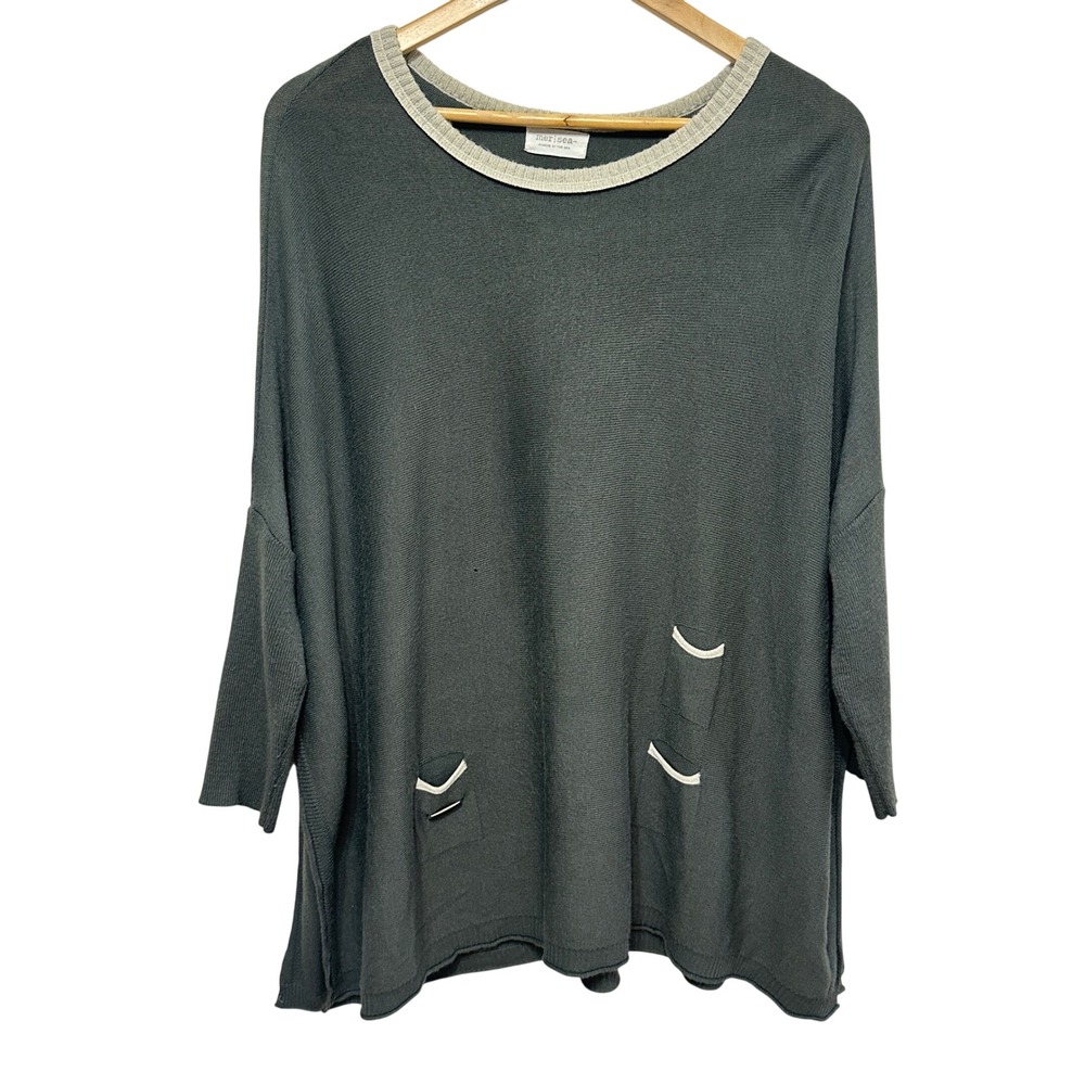 Mersea Catalina Sweater OS Oversized Lightweight Knit Pullover Travel *Flaw